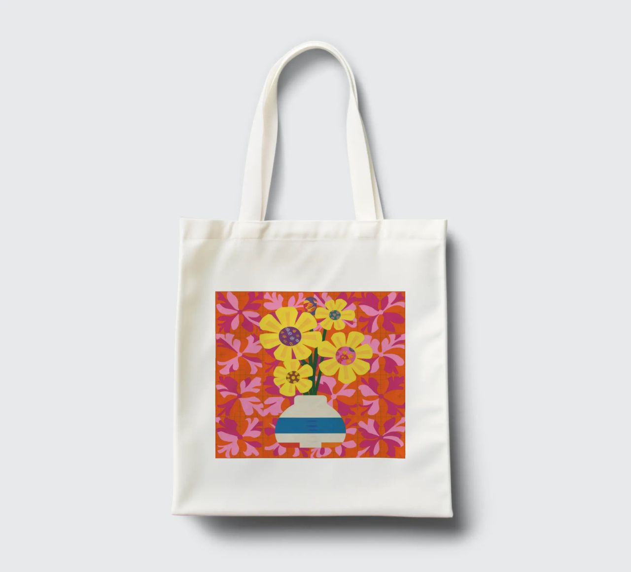 Patchwork floreale cromatico borsa in juta da Terra Tone