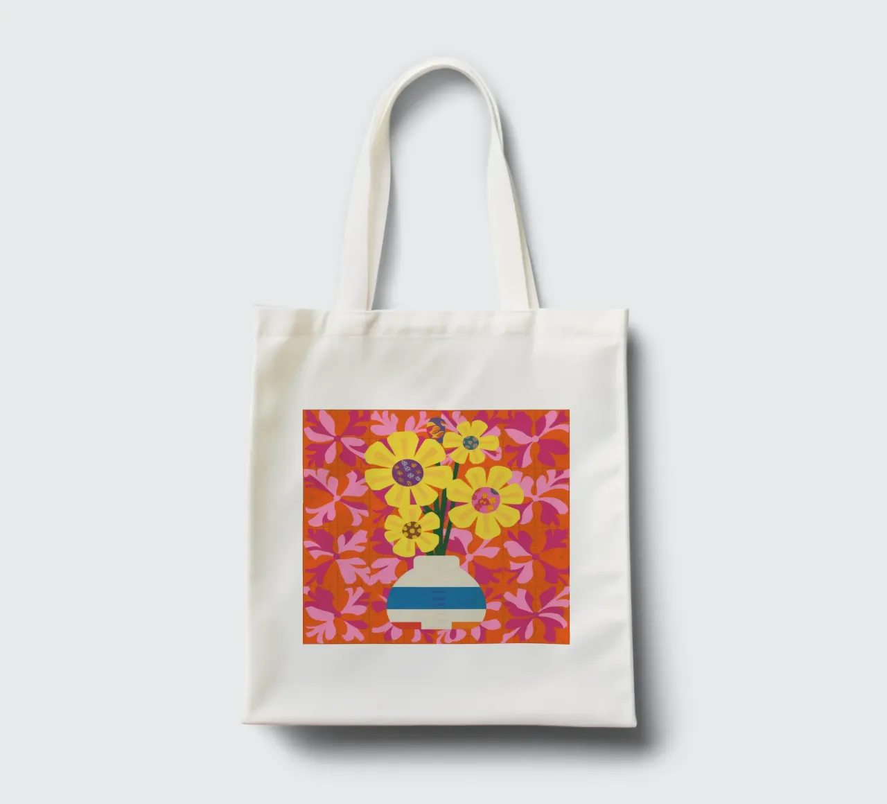 Patchwork floreale cromatico borsa in juta da Terra Tone