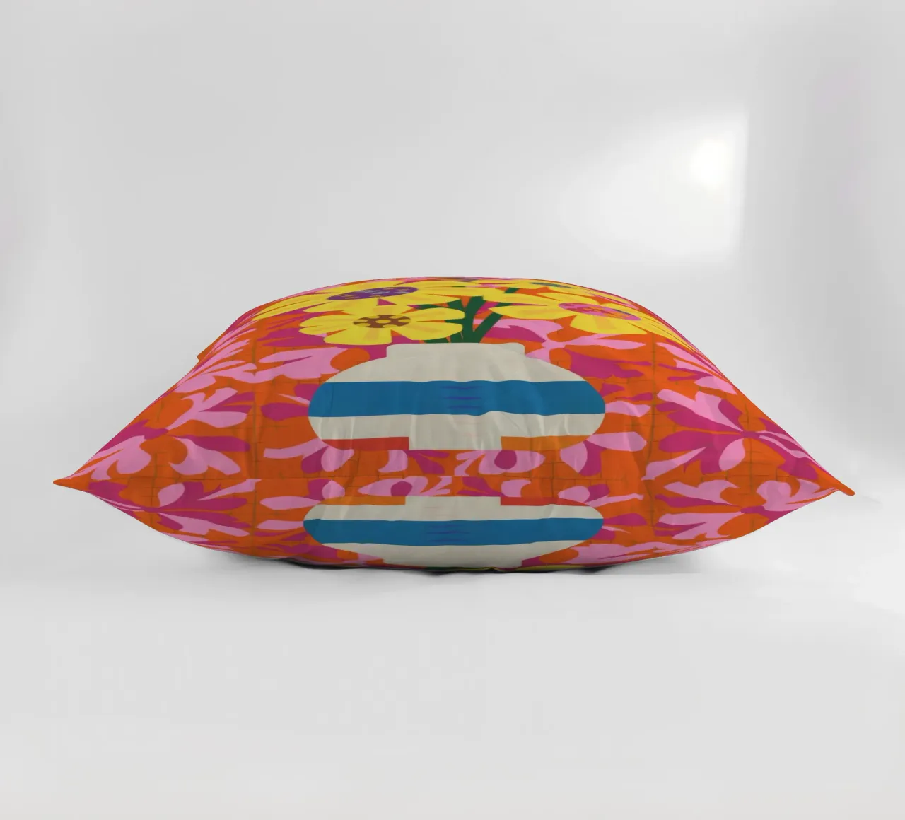 Chromatic Floral Patchwork decorative cushion by Terra Tone