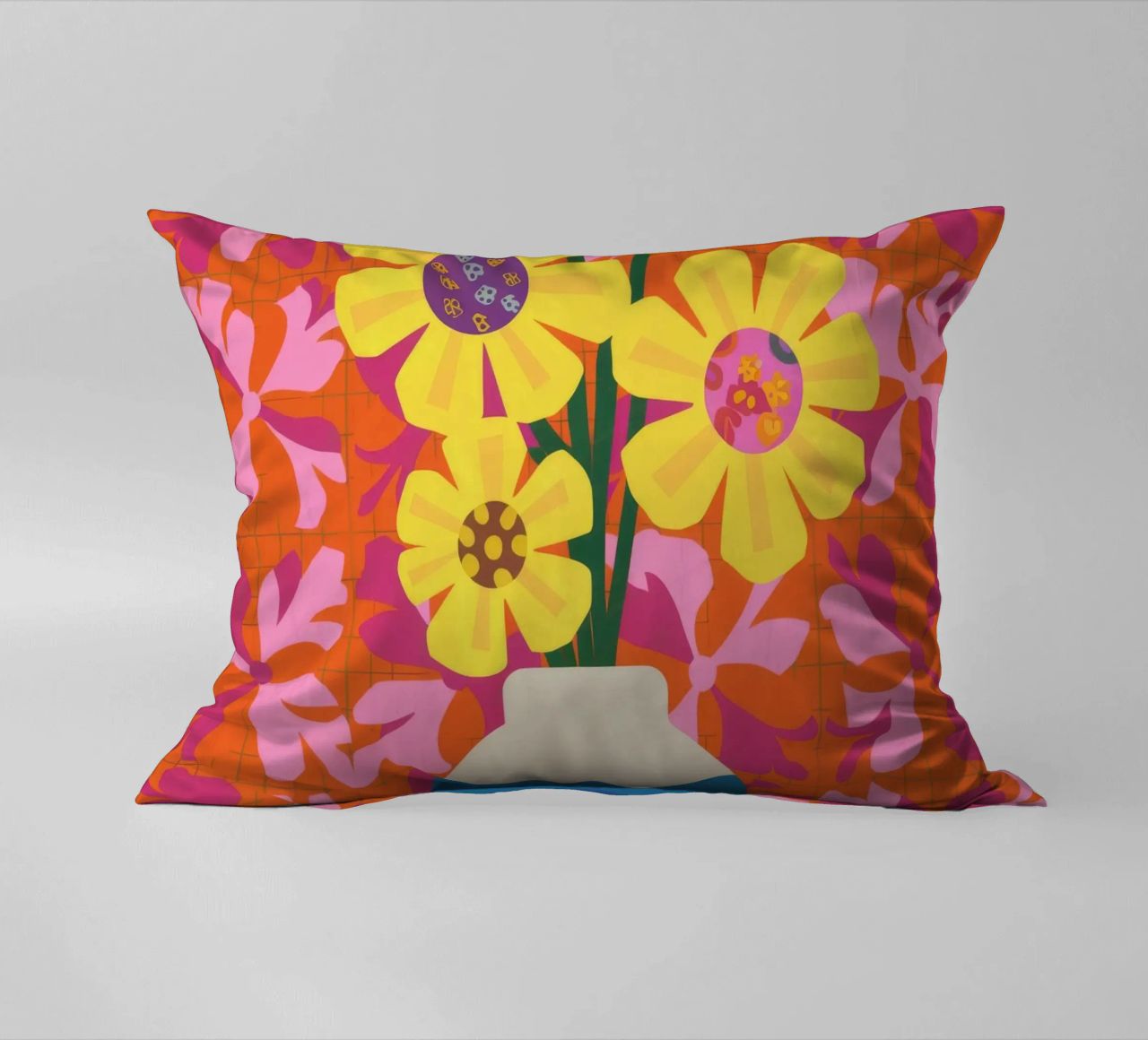 Patchwork floreale cromatico cuscino da Terra Tone