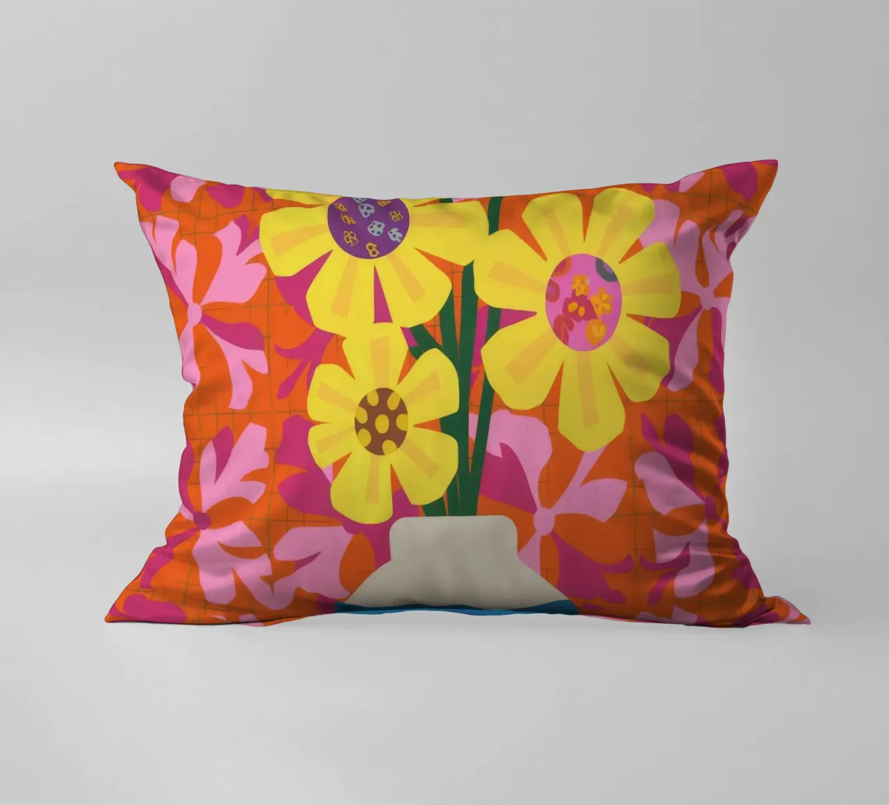 Patchwork floral chromatique coussin de Terra Tone