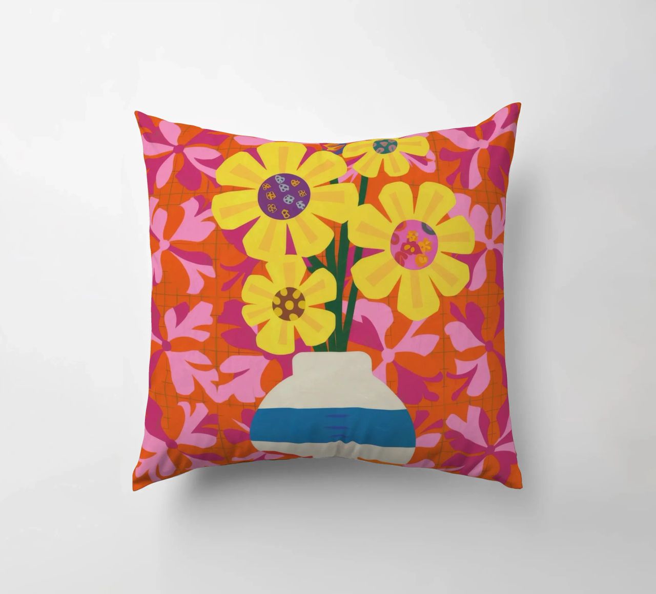 Patchwork floreale cromatico cuscino da Terra Tone