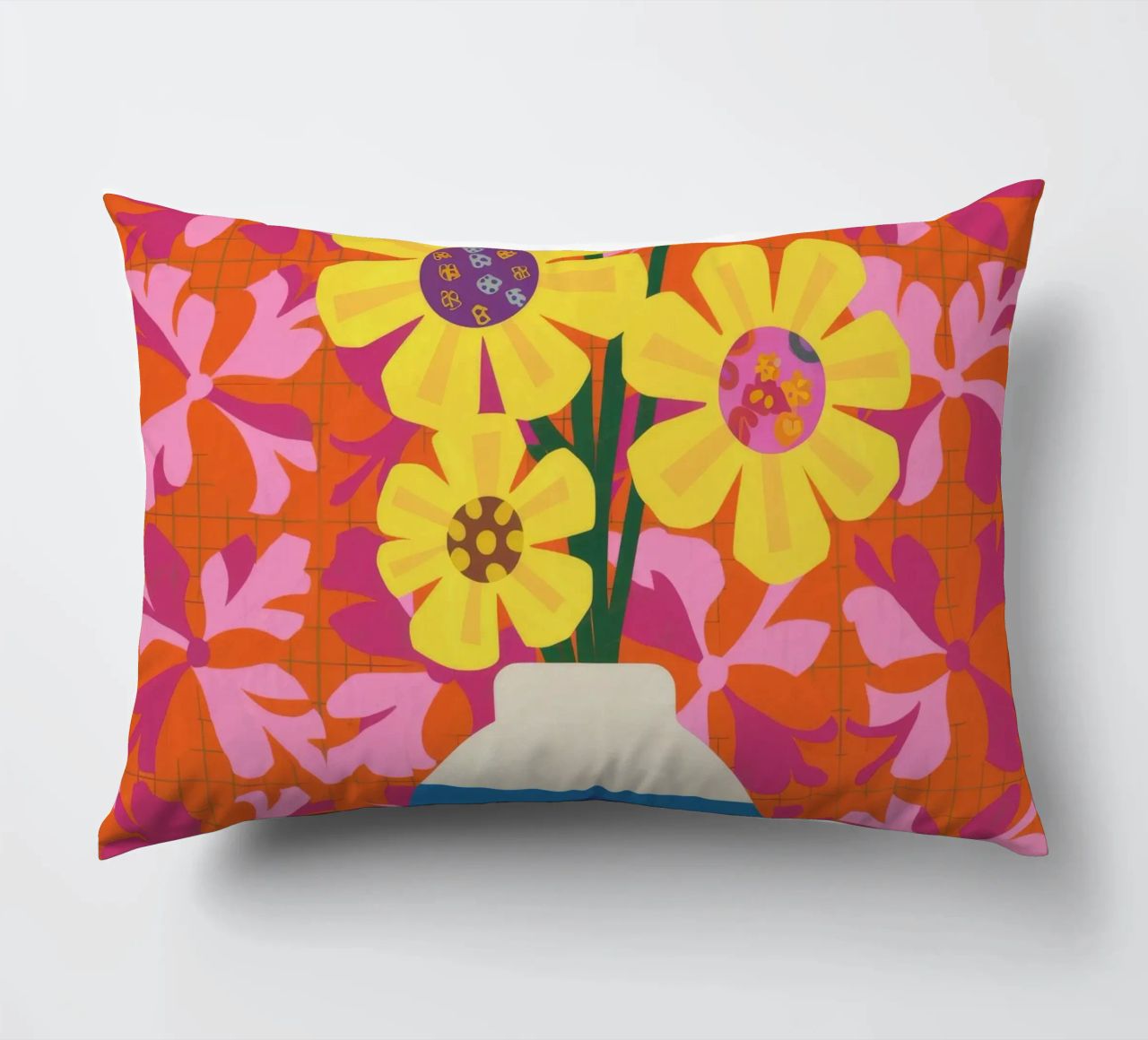 Patchwork floreale cromatico cuscino da Terra Tone