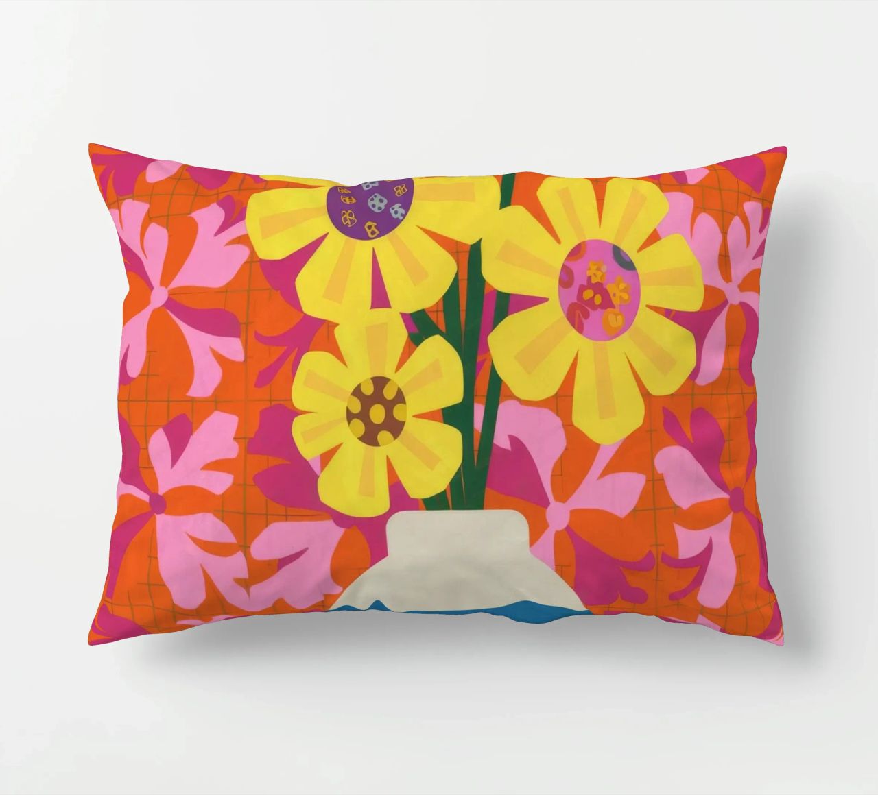 Patchwork floreale cromatico cuscino da Terra Tone