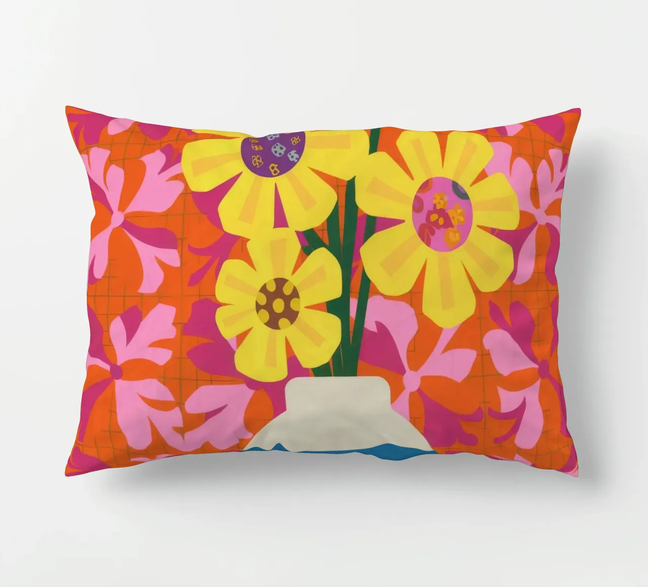 Patchwork floral chromatique coussin de Terra Tone