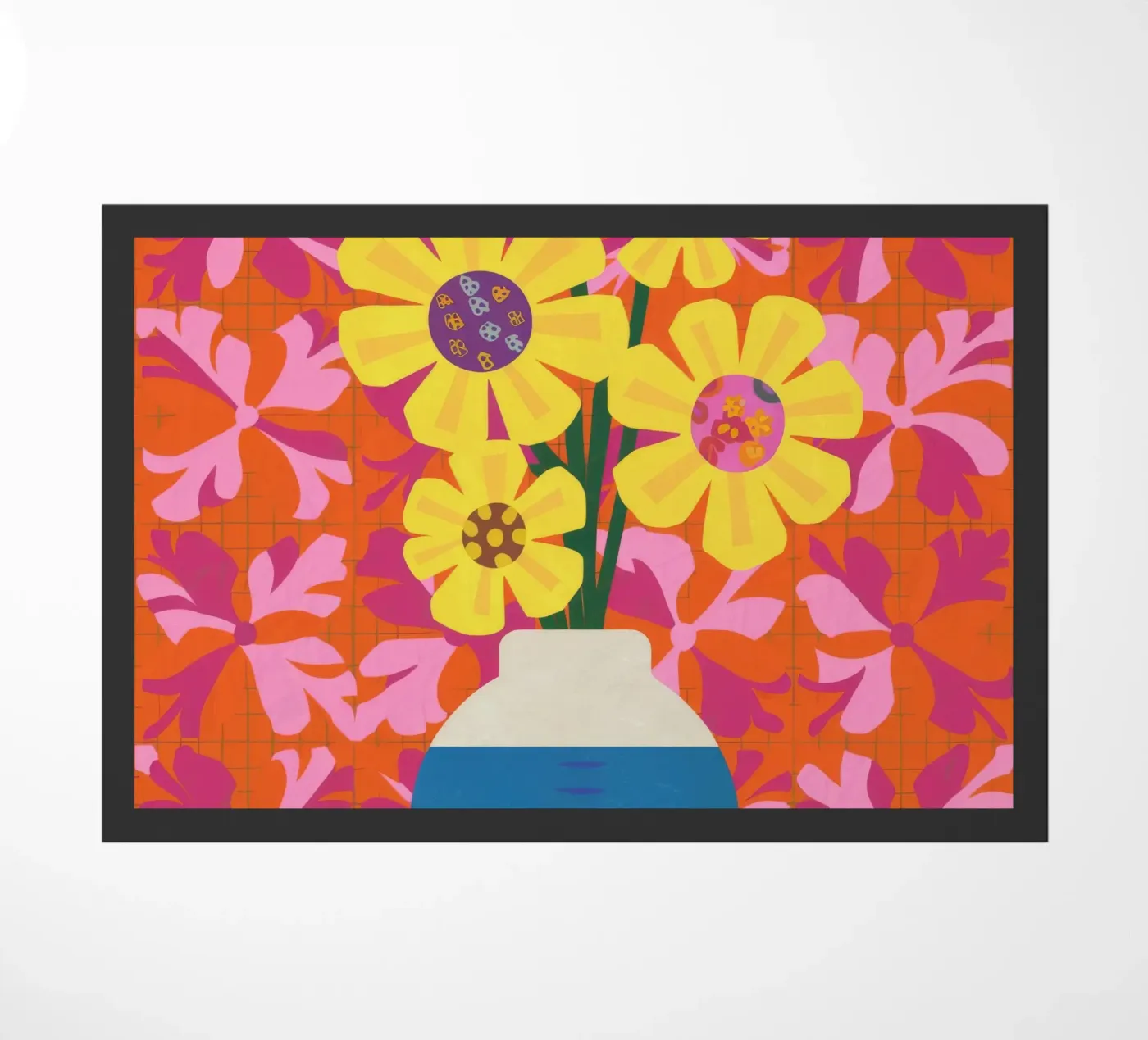 Patchwork floreale cromatico zerbino da Terra Tone