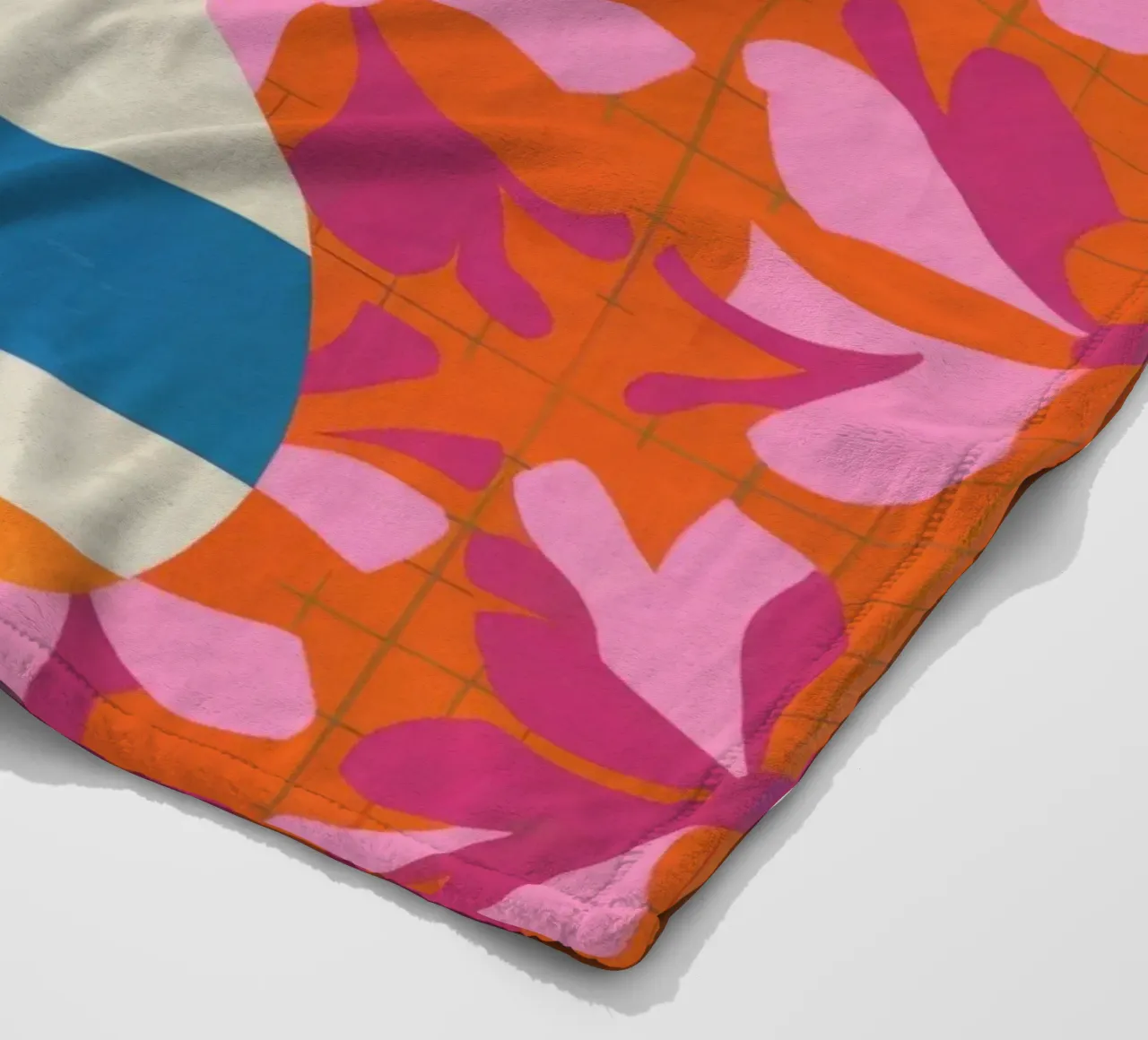 Patchwork floreale cromatico coperta in pile da Terra Tone