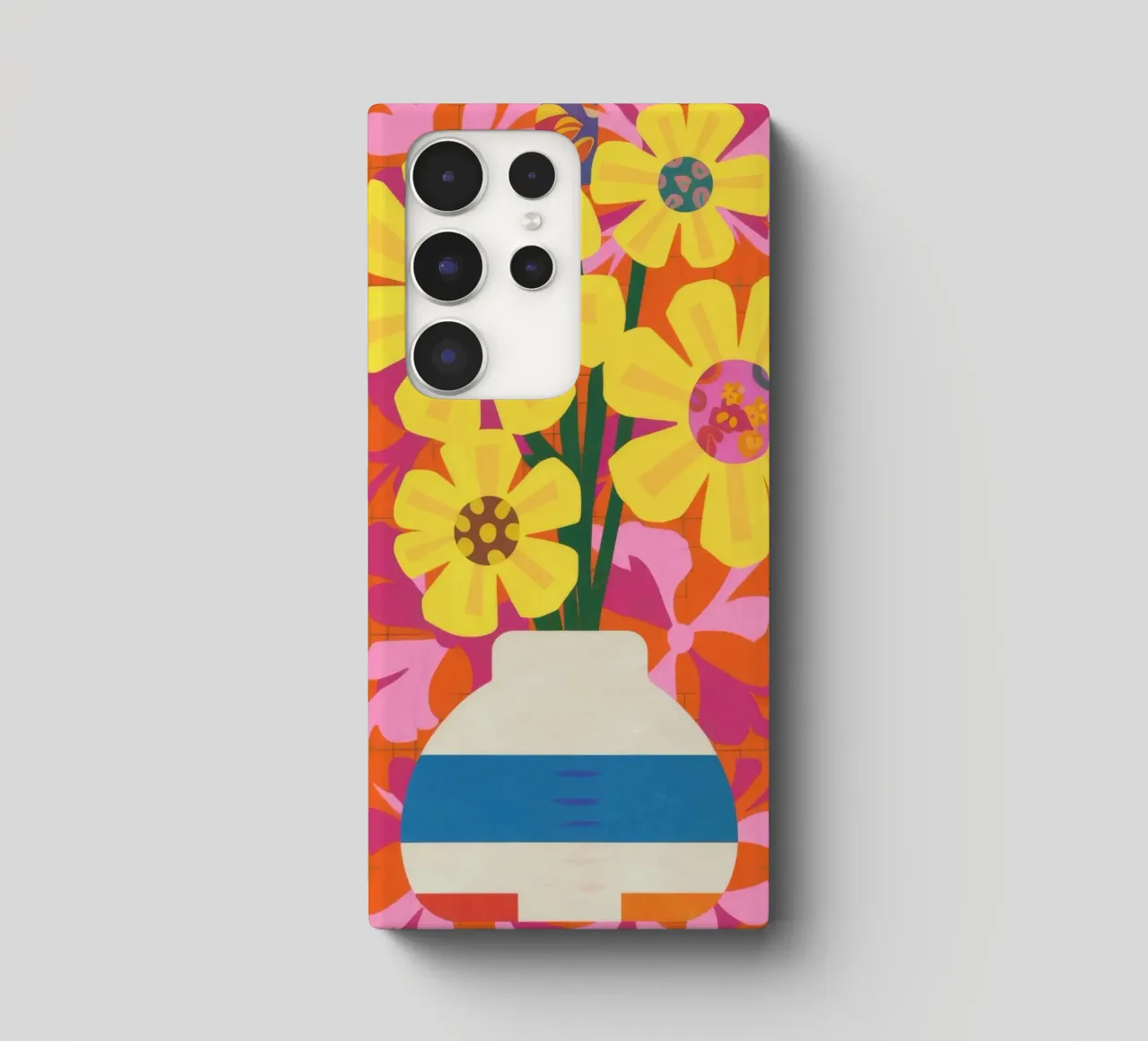 Patchwork floreale cromatico cover samsung da Terra Tone