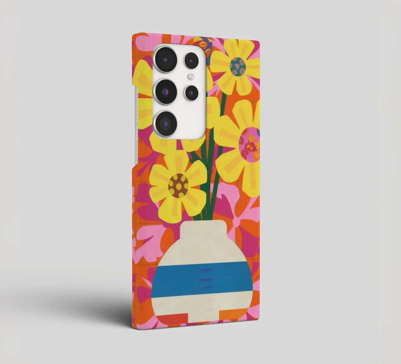 Patchwork floreale cromatico cover samsung da Terra Tone