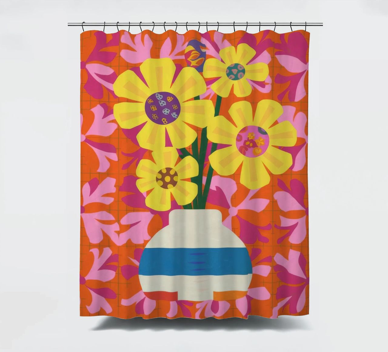 Patchwork floreale cromatico tenda da doccia da Terra Tone