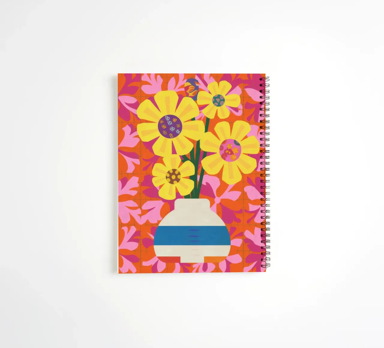 Patchwork floreale cromatico diario ad anelli da Terra Tone