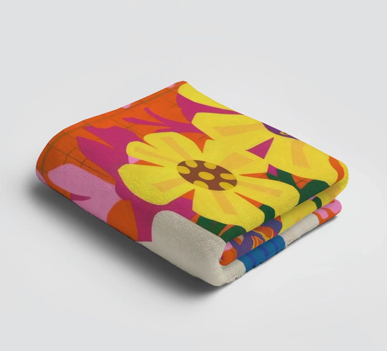 Patchwork floreale cromatico asciugamano da bagno da Terra Tone
