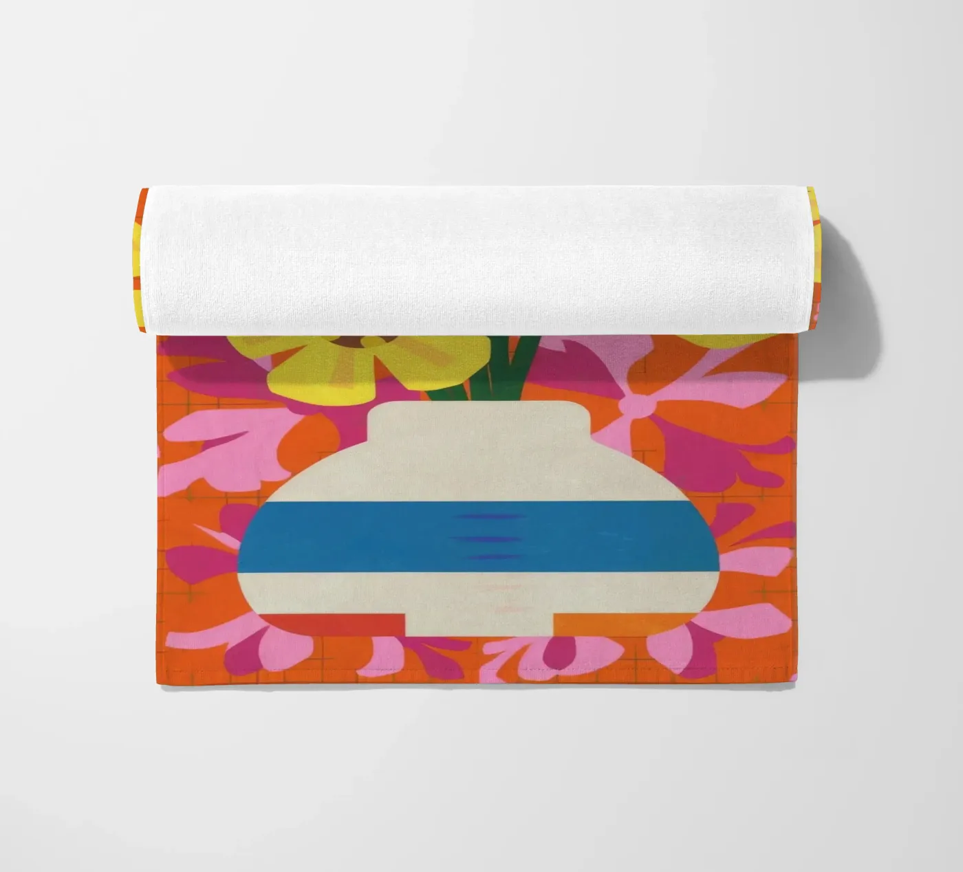Patchwork floreale cromatico telo mare da Terra Tone
