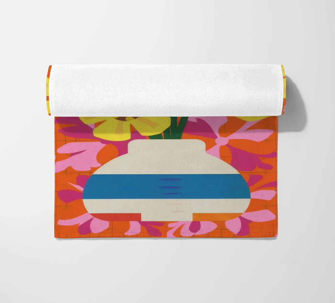 Patchwork floreale cromatico telo mare da Terra Tone