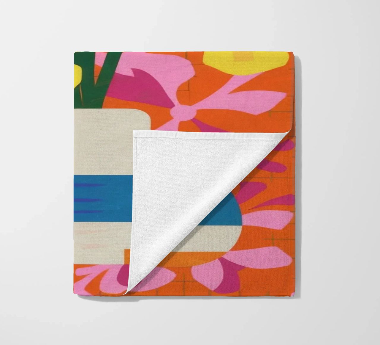 Patchwork floreale cromatico telo mare da Terra Tone