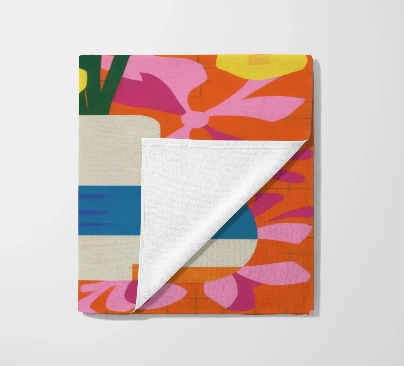 Patchwork floreale cromatico telo mare da Terra Tone