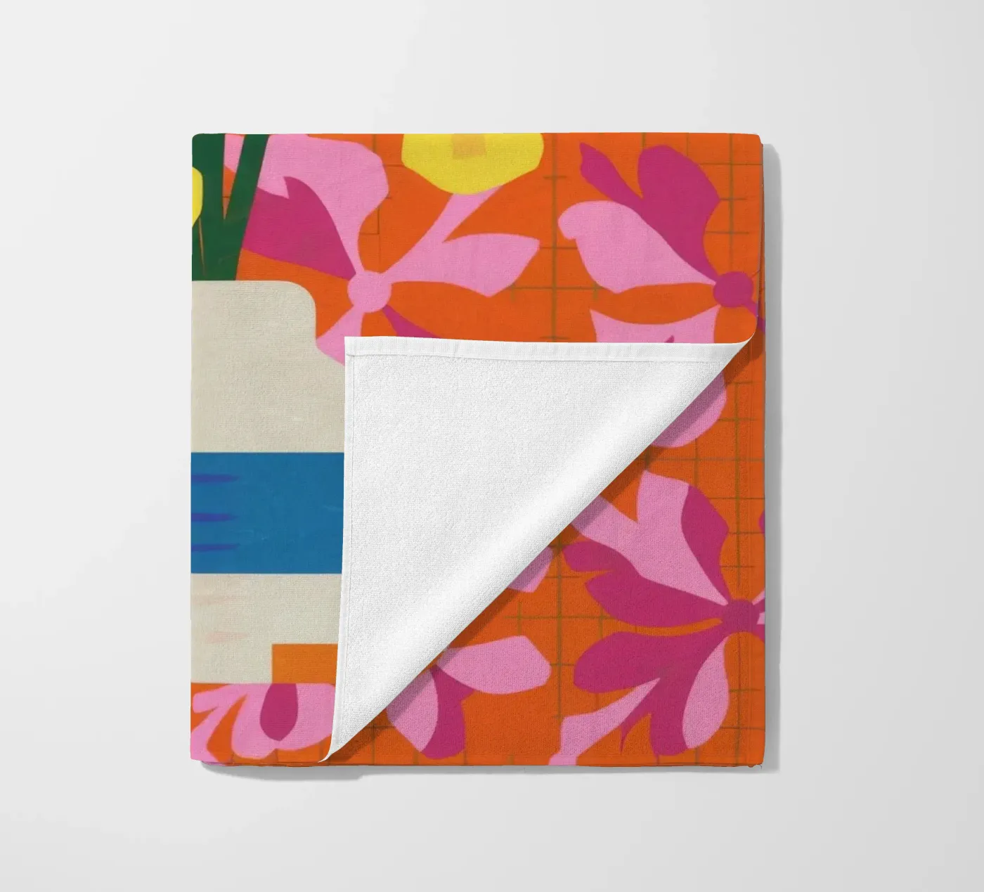 Patchwork floreale cromatico telo mare da Terra Tone