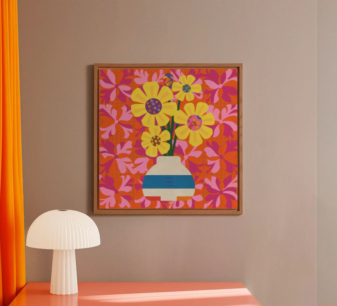Patchwork floreale cromatico alluminio dibond da Terra Tone