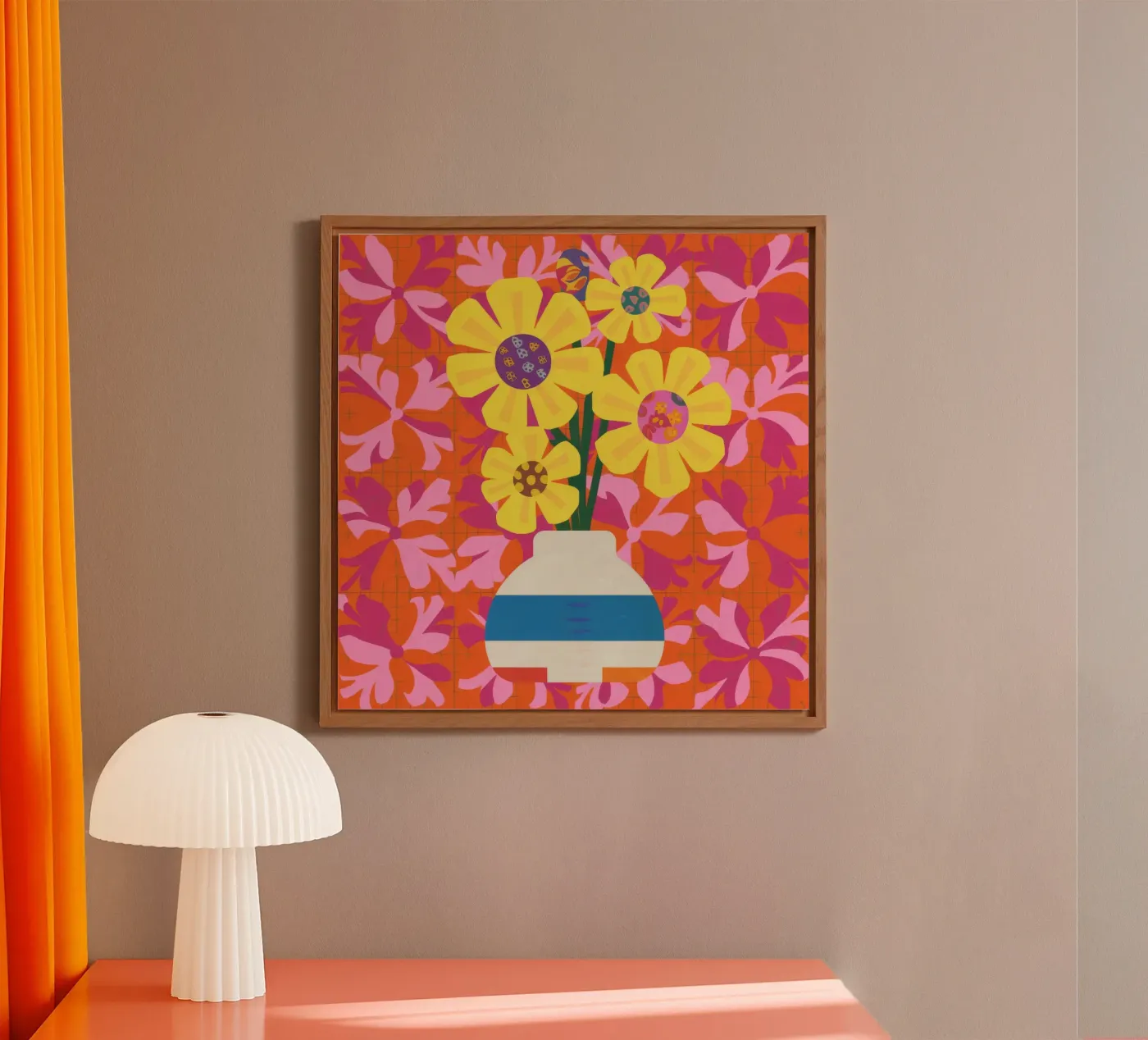 Patchwork floreale cromatico pannello forex da Terra Tone