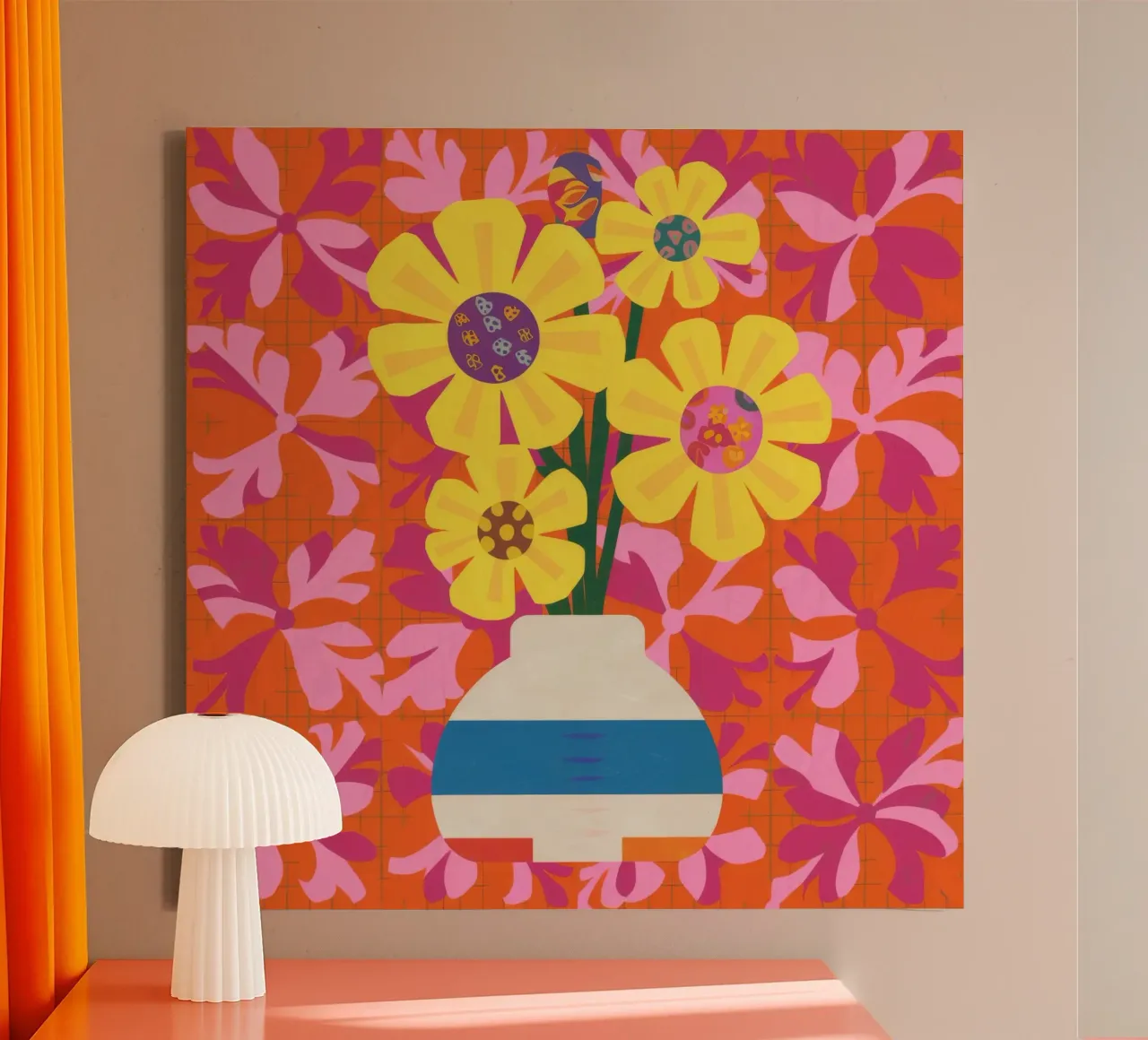 Patchwork floreale cromatico tela da Terra Tone