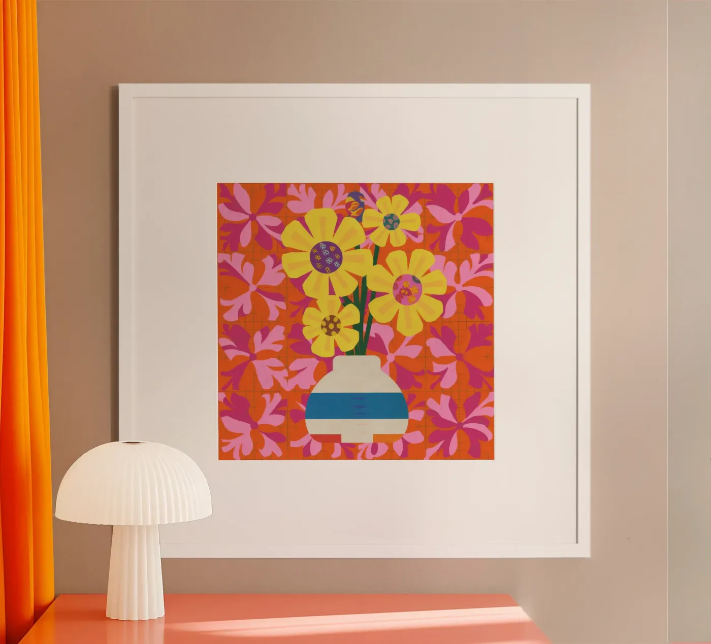 Patchwork floreale cromatico poster da Terra Tone