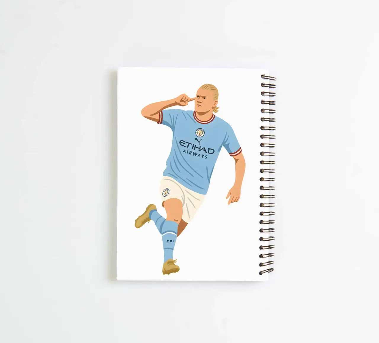 Erling Braut Håland Minimalist spiral notebook by MoviesArt