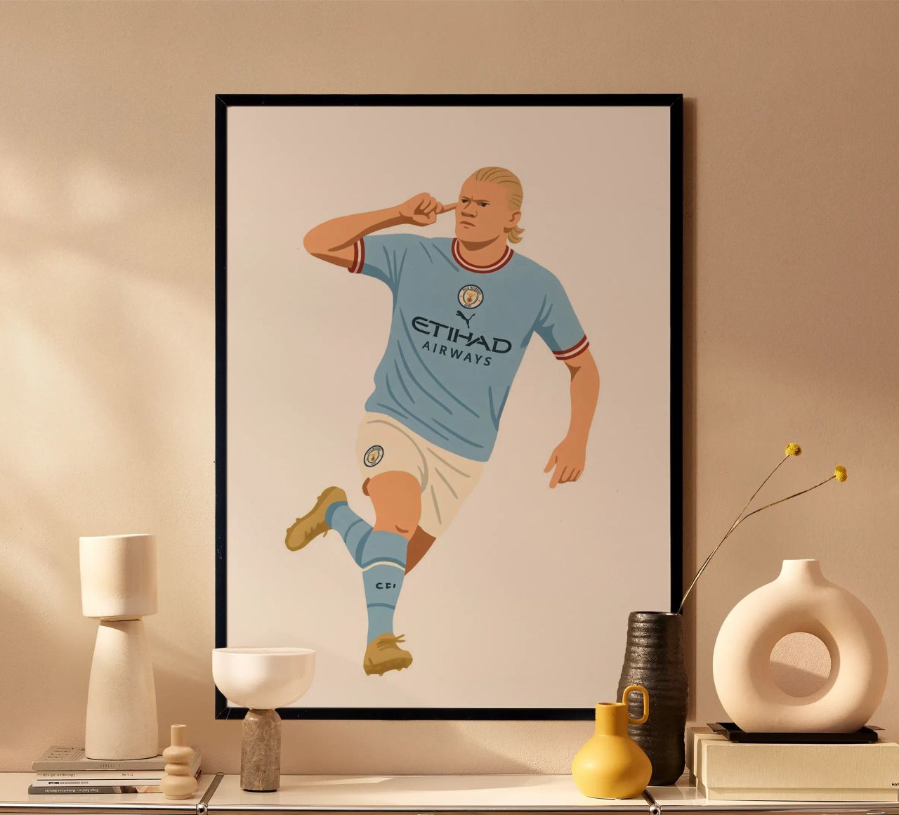 Erling Braut Håland Minimalist poster van MoviesArt