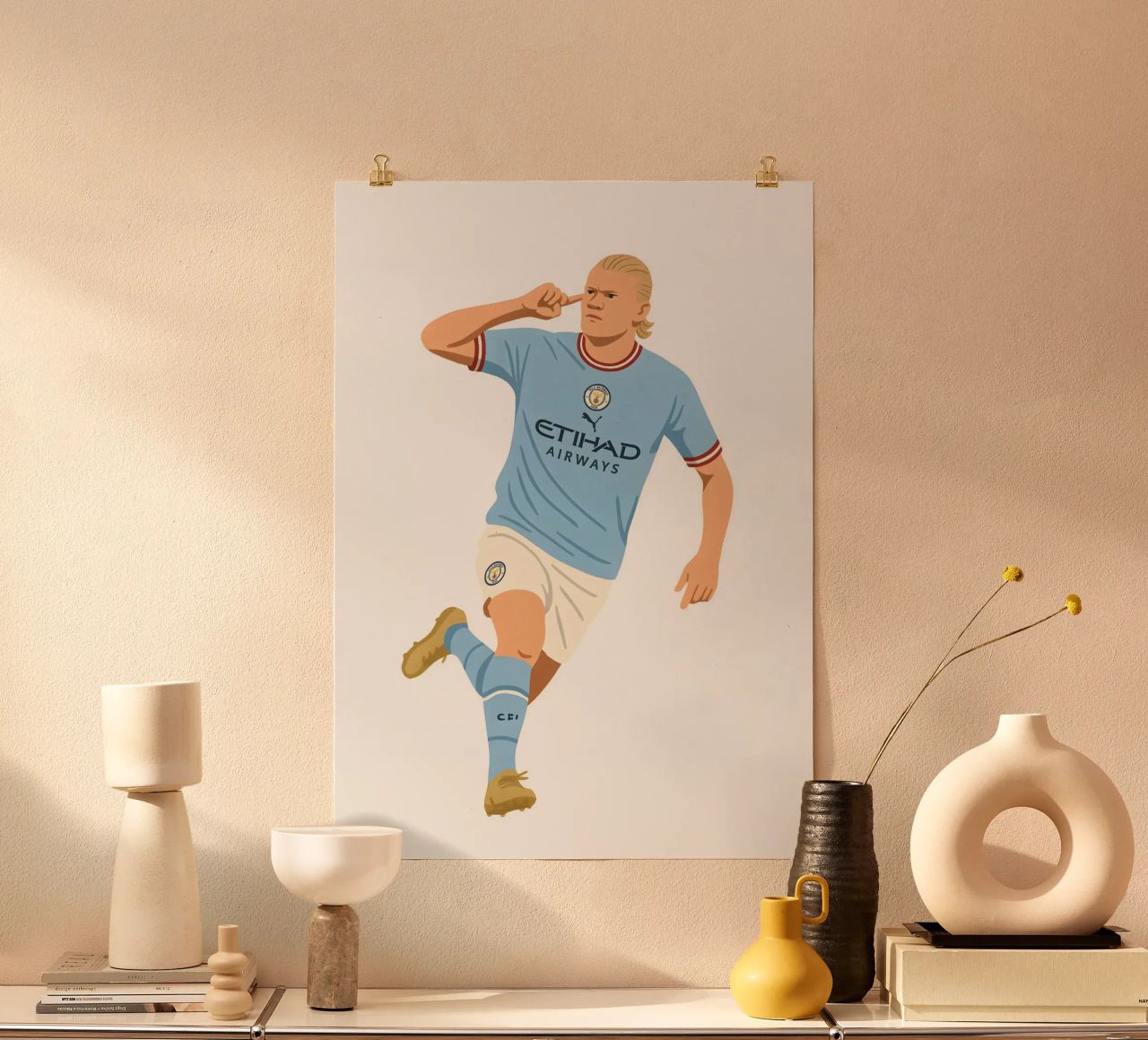 Erling Braut Håland Minimalist poster van MoviesArt