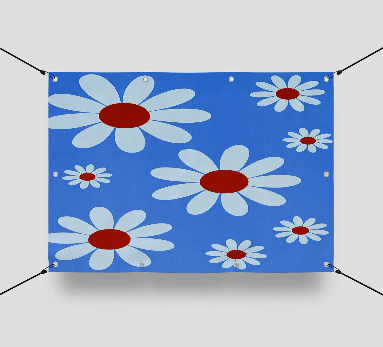 fleurs dessin abstrait ilustration bâche pvc de danine