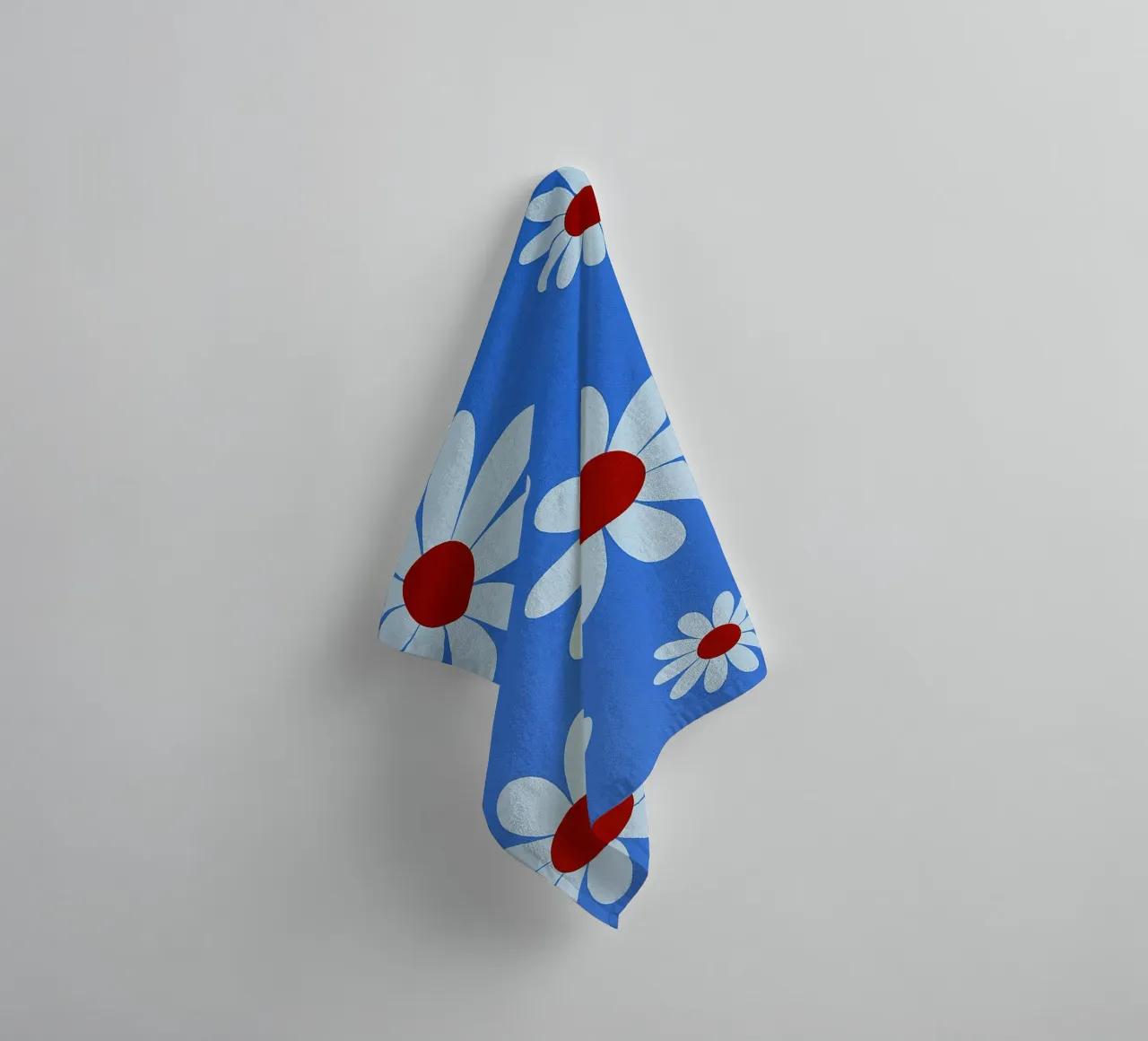 bloemen abstracte tekening ilustratie badhanddoek van danine