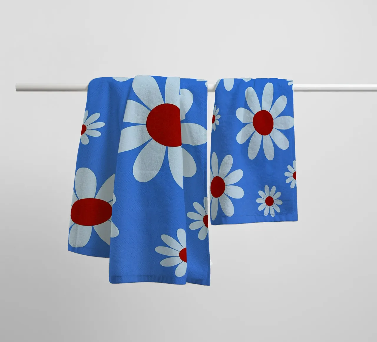 bloemen abstracte tekening ilustratie badhanddoek van danine
