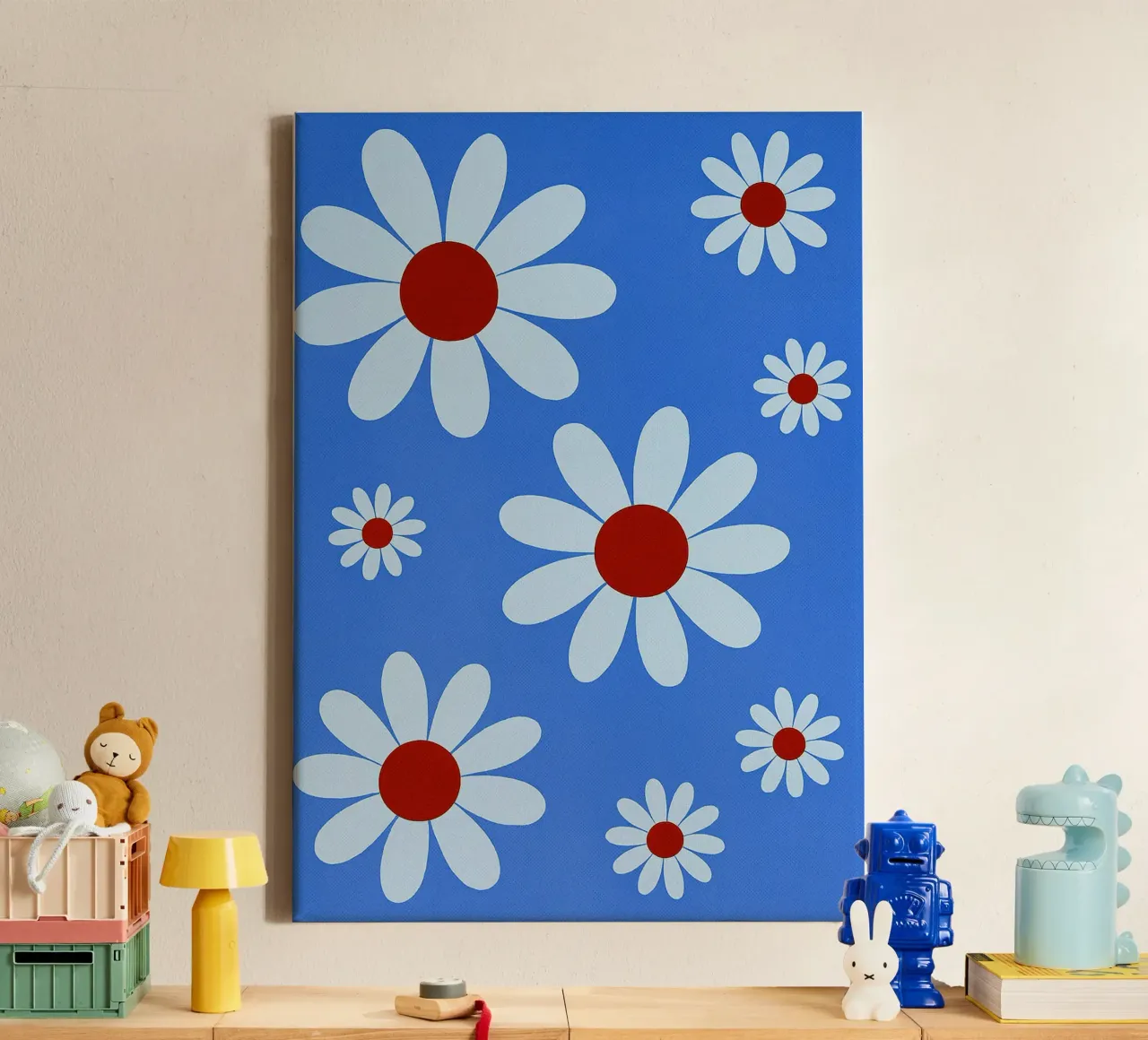 bloemen abstracte tekening ilustratie canvas van danine