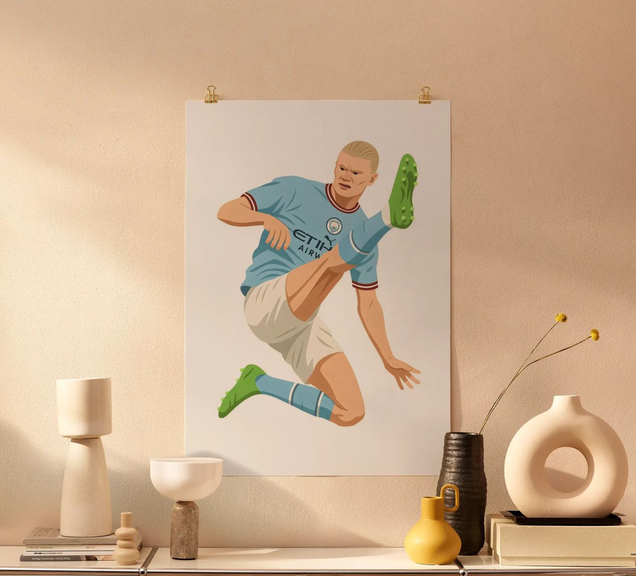 Erling Braut Håland Minimalist poster van MoviesArt