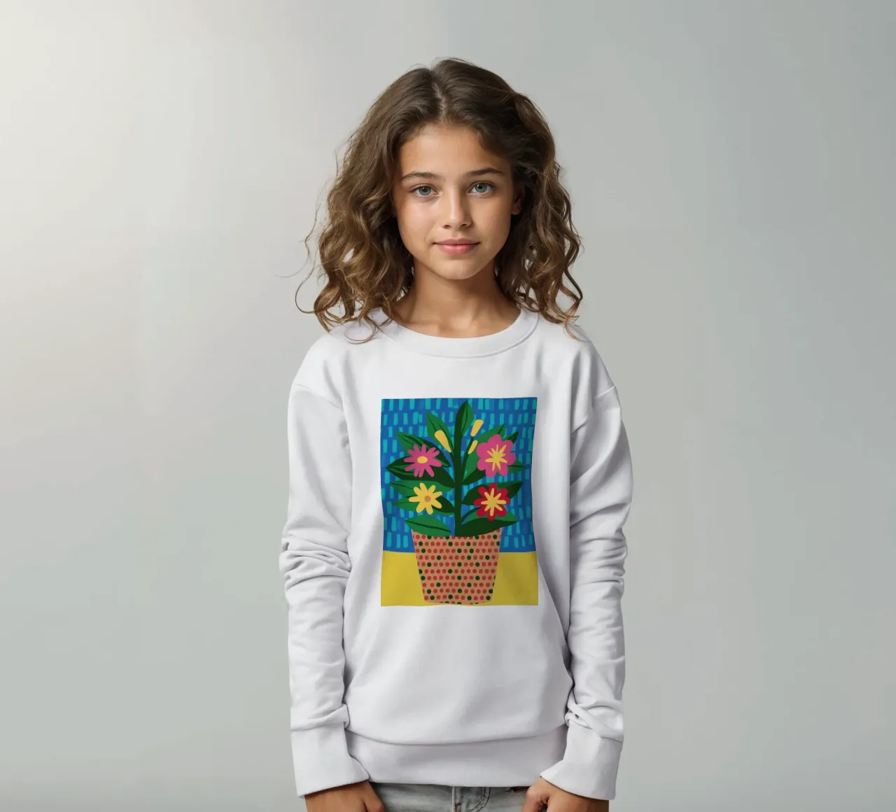 Fiori di cesto intrecciati felpa bambino da Terra Tone
