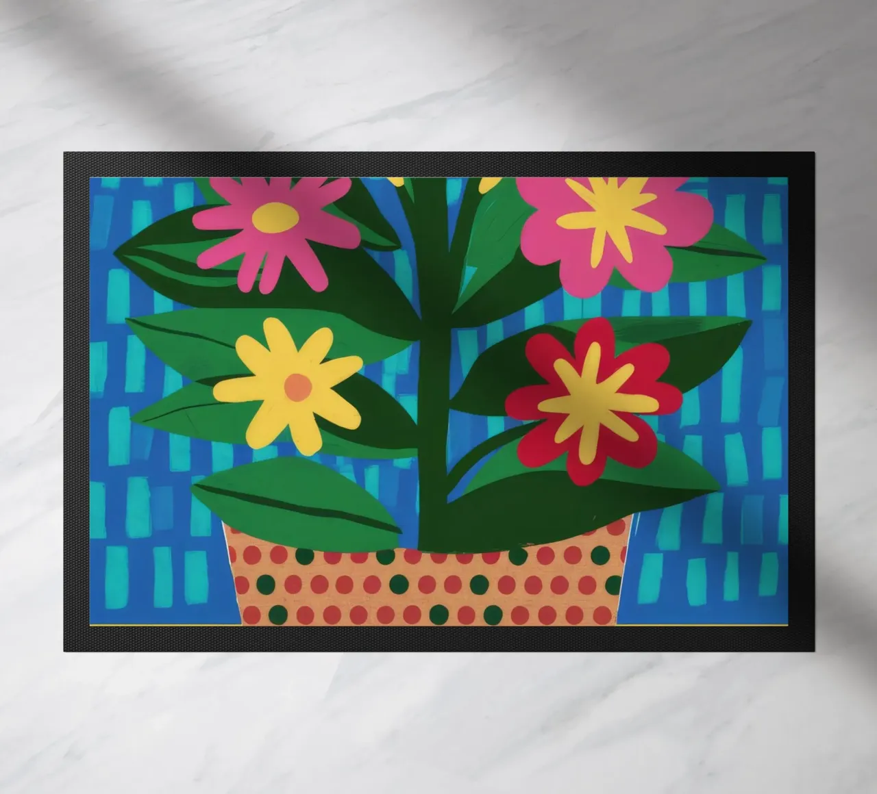 Fiori di cesto intrecciati zerbino da Terra Tone