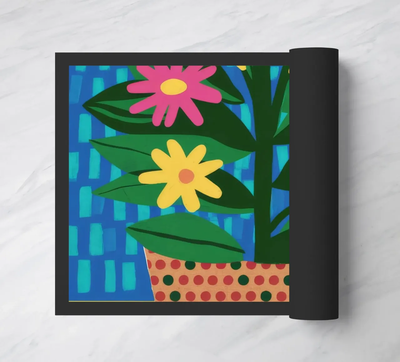 Fiori di cesto intrecciati zerbino da Terra Tone