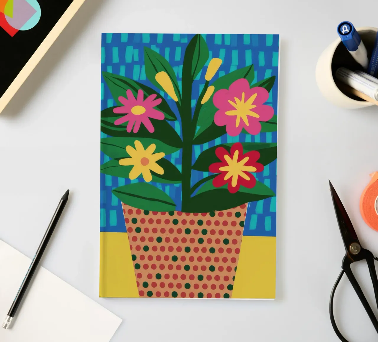 Woven Basket Blooms notebook by Terra Tone
