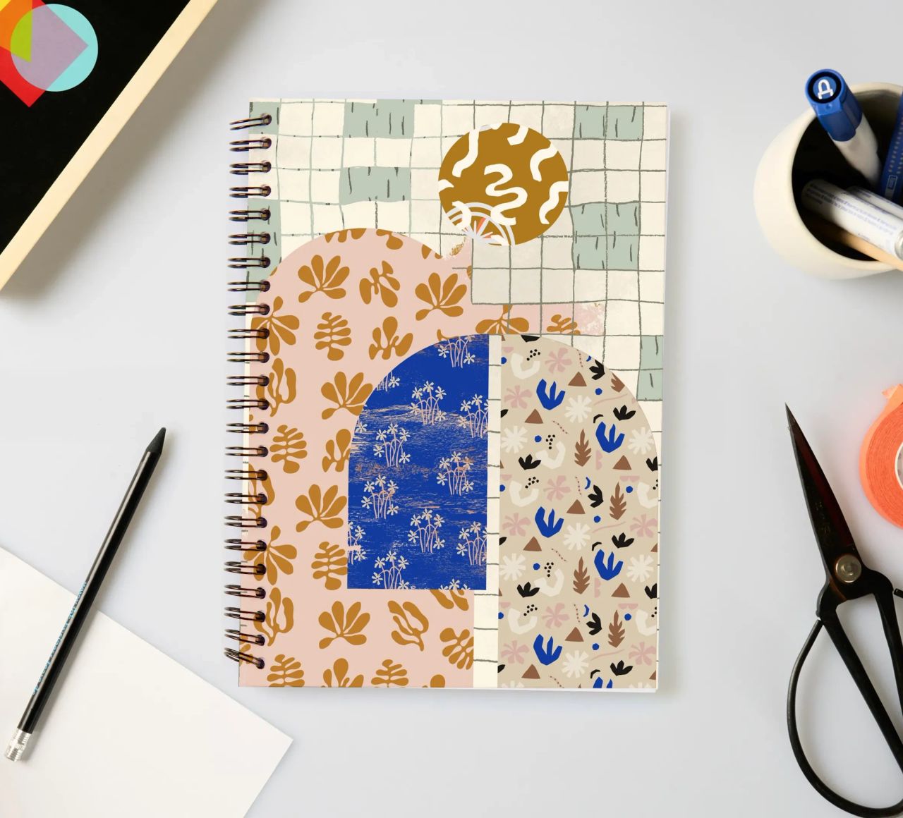 Pattern Play No 2 spiral notebook by treechild
