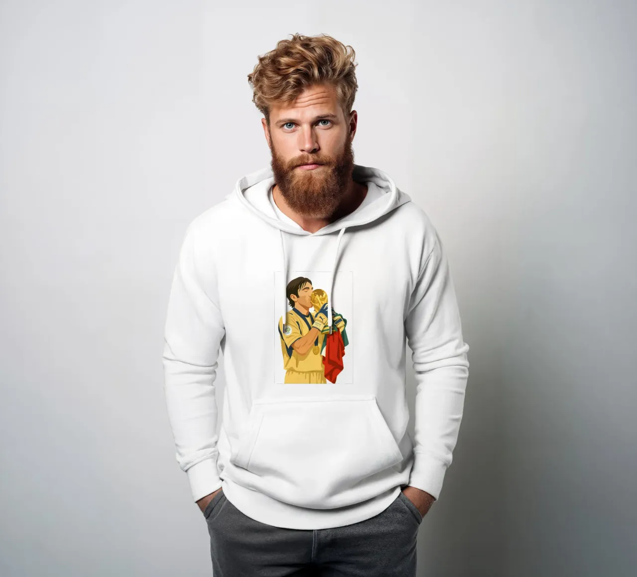 Gianluigi Buffon Minimalist felpa con cappuccio da MoviesArt