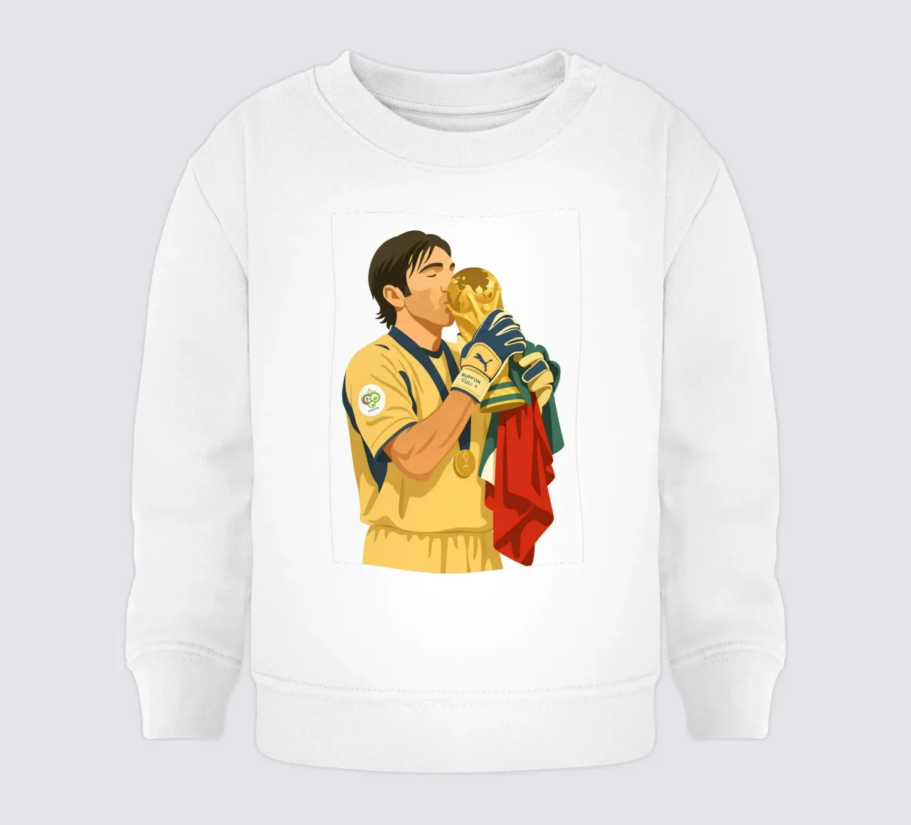 Gianluigi Buffon Minimalist felpa neonato da MoviesArt