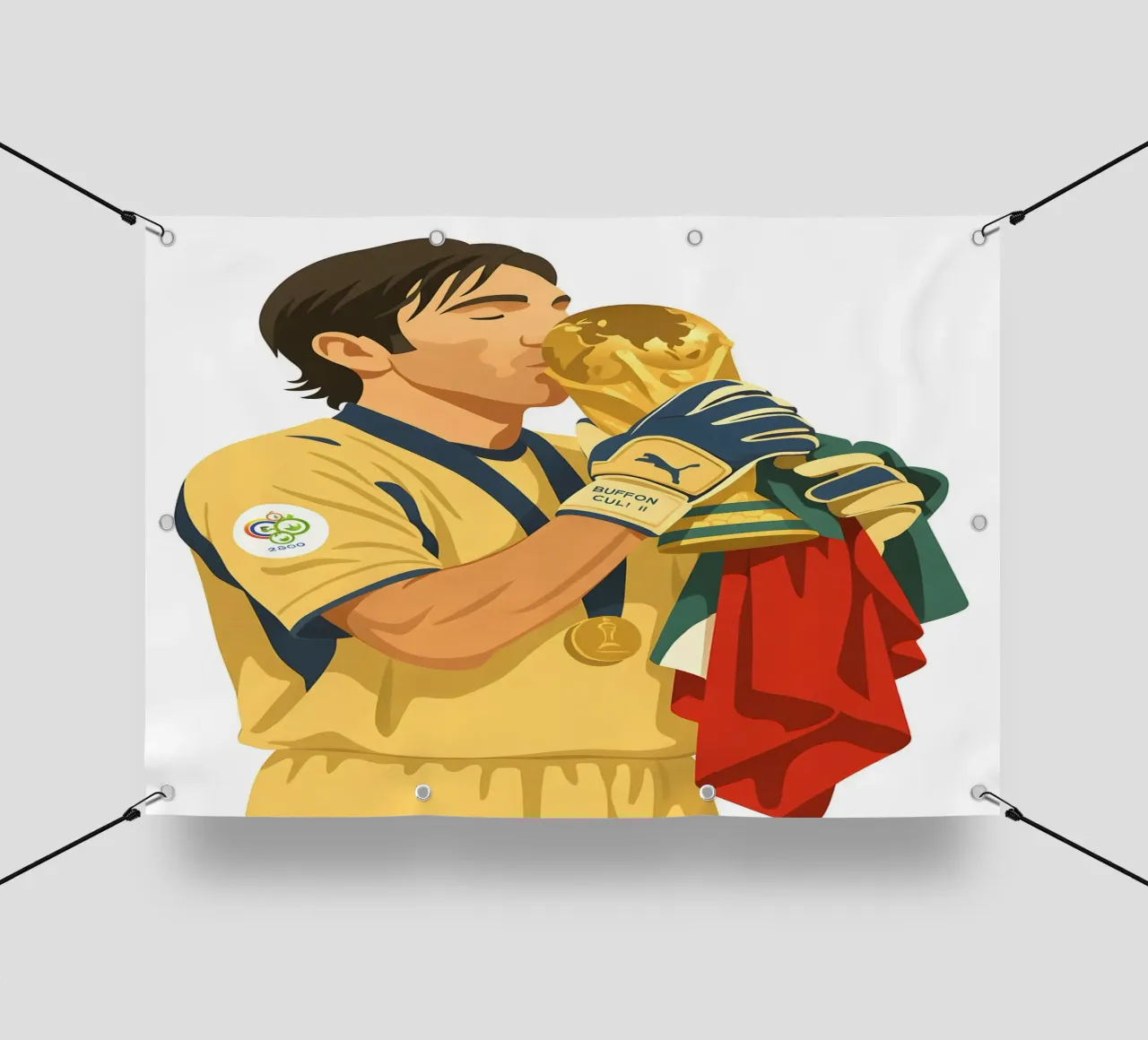 Gianluigi Buffon Minimalist telo in pvc da MoviesArt