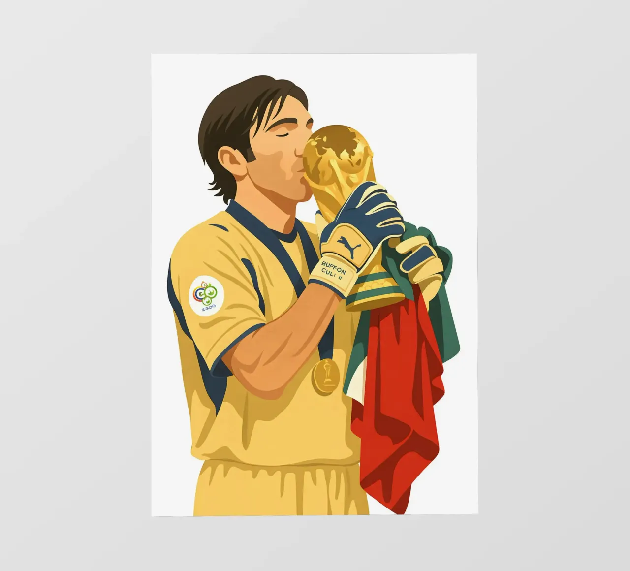 Gianluigi Buffon Minimalist telo in pvc da MoviesArt