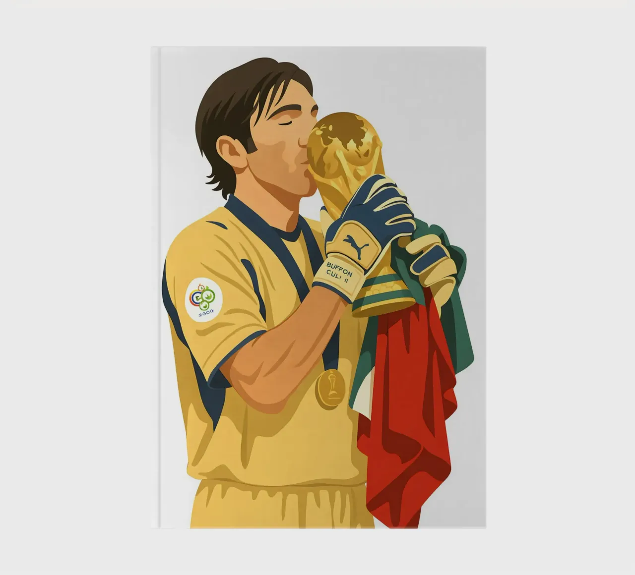 Gianluigi Buffon Minimalist notebook by MoviesArt