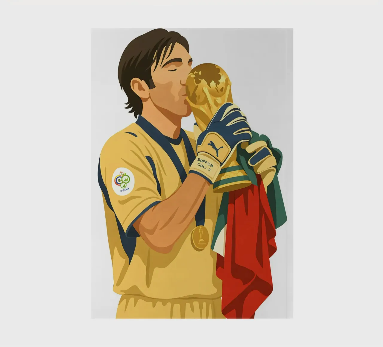 Gianluigi Buffon Minimalist notebook by MoviesArt
