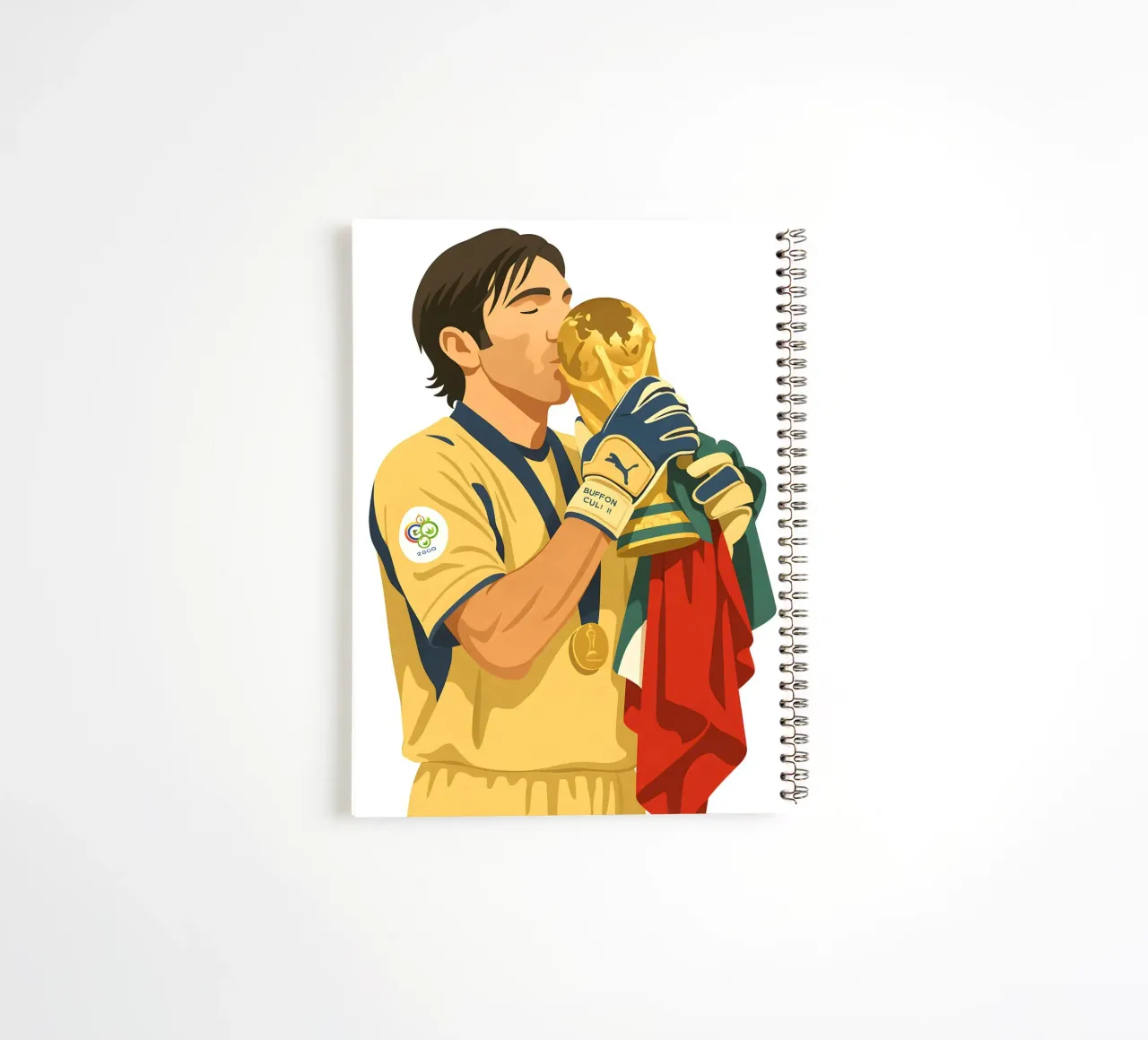 Gianluigi Buffon Minimalist spiral notebook by MoviesArt