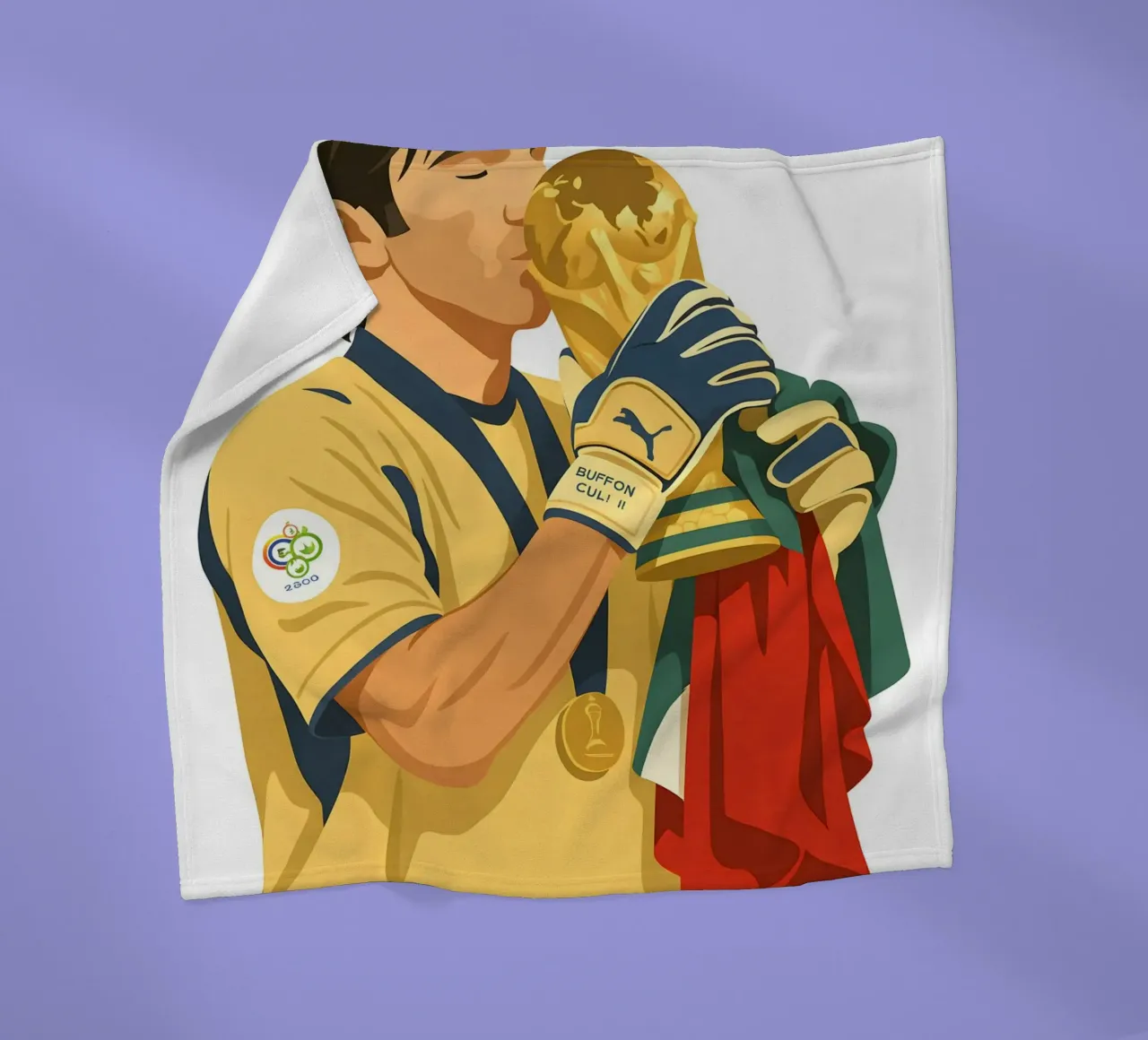 Gianluigi Buffon Minimalist coperta in pile da MoviesArt