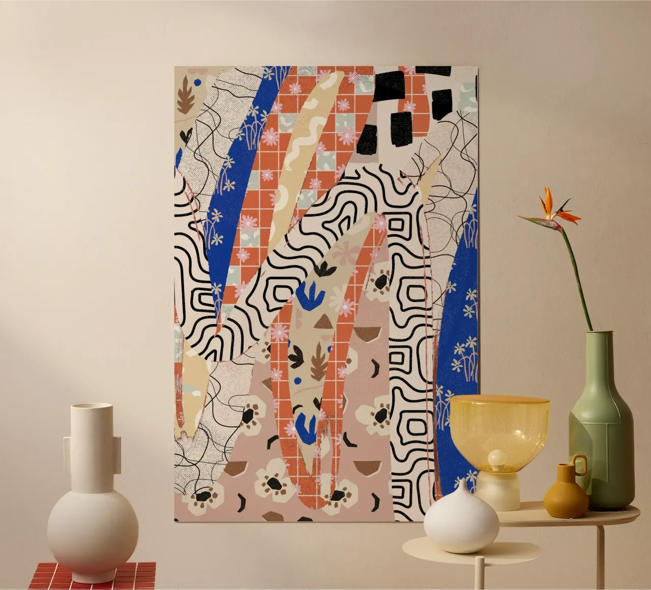 Pattern Play No 04 poster con telaio in alluminio da treechild