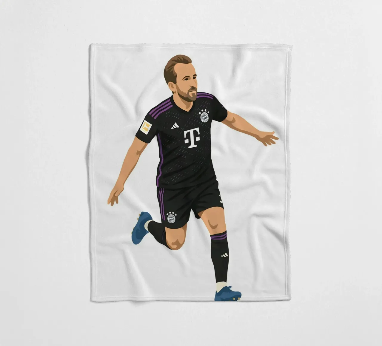 Harry Kane Minimalist coperta in pile da MoviesArt