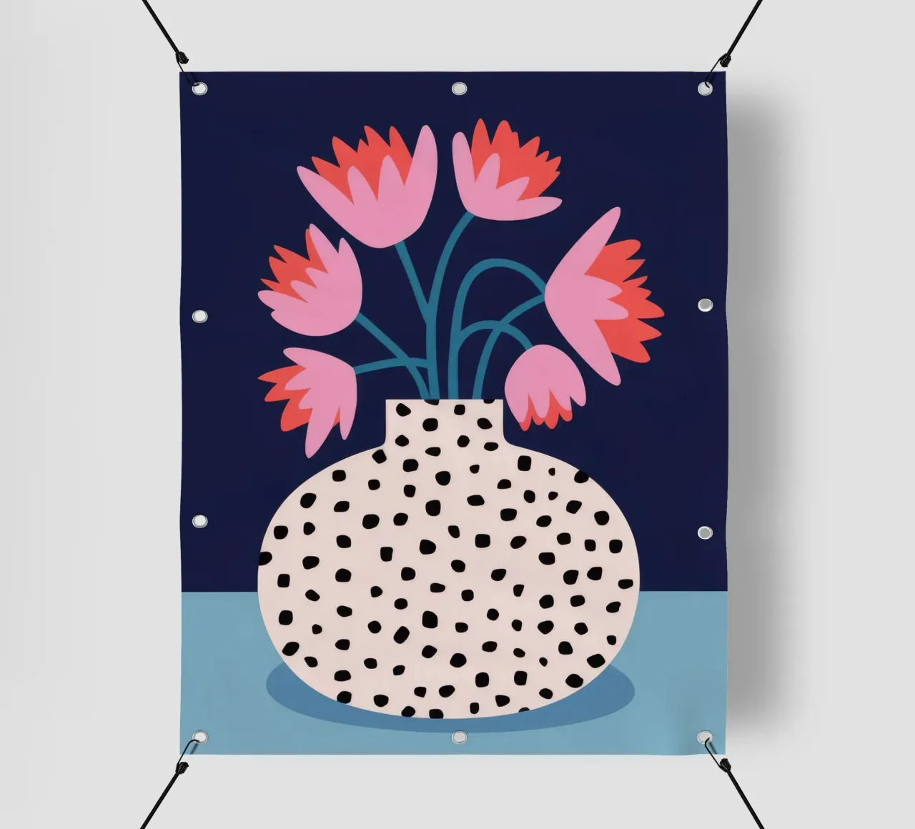 Tulipano punteggiato Serenity telo in pvc da Terra Tone