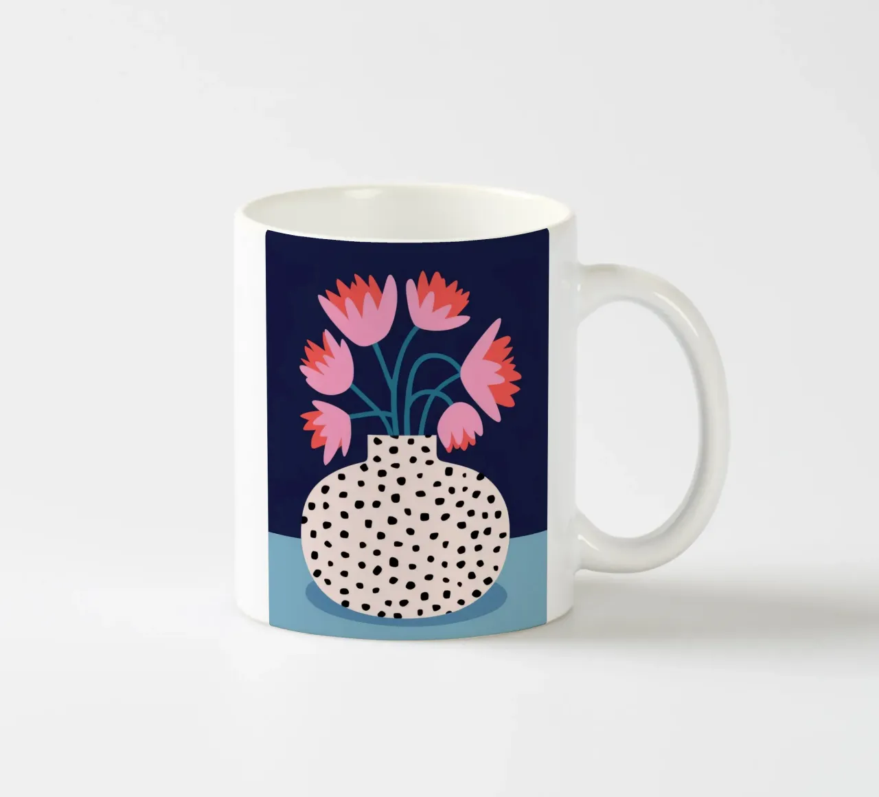 Gestippelde tulp Serenity keramische mok van Terra Tone